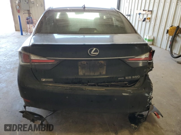 2016 Lexus GS 350 with VIN JTHCZ1BL5GA000160, listed as a Copart auction lot 50441485 with 176,082 mi miles and Salvage Title. Bid and sale history available at DreamBid. Image 6.
