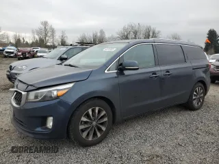 2016 Kia Sedona SX with VIN KNDMC5C10G6147873, listed as a Copart auction lot 43356985 with 133,356 mi miles and Salvage Title. Bid and sale history available at carsss.com. Image 1.