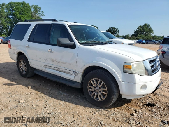 2011 Ford Expedition XLT with VIN 1FMJU1H57BEF45158, listed as a Copart auction lot 62137235 with 223,754 mi miles and Salvage title. Bid and sale history available at DreamBid. Image 4.