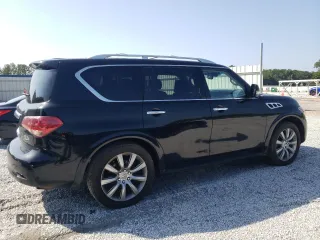 2011 Infiniti QX56 8-passenger with VIN JN8AZ2NC3B9301292, listed as a Copart auction lot 64829454 with 175,001 mi miles and Salvage Title. Bid and sale history available at carsss.com. Image 3.