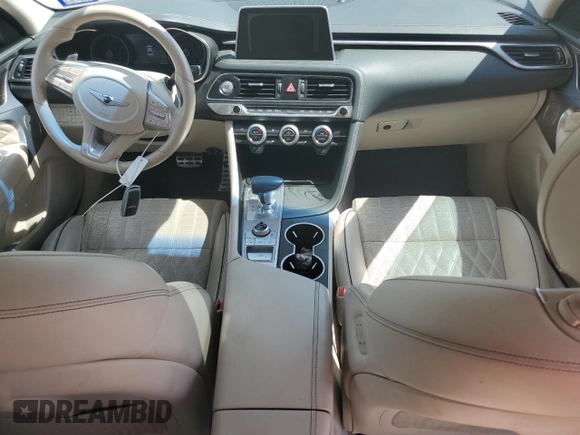 2019 Genesis G70 3.3T Advanced with VIN KMTG34LE1KU021425, listed as a Copart auction lot 72706024 with 56,825 mi miles and Salvage Title. Bid and sale history available at carsss.com. Image 8.
