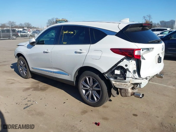 2020 Acura RDX w/Technology Pkg with VIN 5J8TC1H52LL019549, listed as a IAAI auction lot 41497226 with 36,697 mi miles. Bid and sale history available at carsss.com. Image 3.