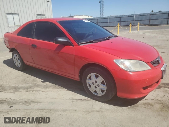 2005 Honda Civic Cpe VP SSRS with VIN 1HGEM223X5L011561, listed as a Copart auction lot 71584684 with 253,296 mi miles and Salvage Title. Bid and sale history available at carsss.com. Image 4.