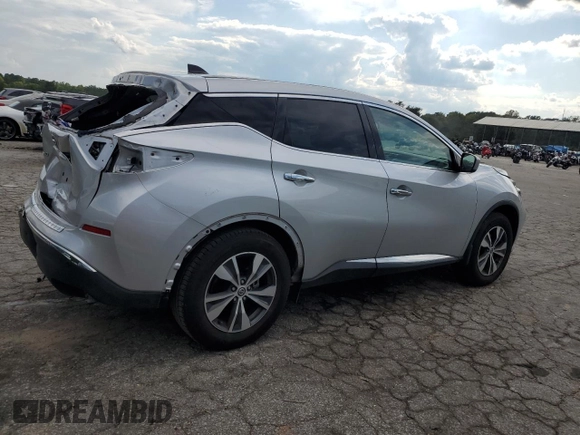 2022 Nissan Murano S with VIN 5N1AZ2AJ7NC123020, listed as a Copart auction lot 73141584 with 46,492 mi miles and Salvage Title. Bid and sale history available at DreamBid. Image 3.