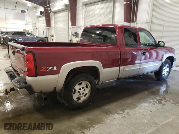 2005 Chevrolet Silverado 1500 Z71 with VIN 1GCEK19B65Z320601, listed as a Copart auction lot 52506345 with 169,157 mi miles and Salvage Title. Bid and sale history available at DreamBid. Image 3.