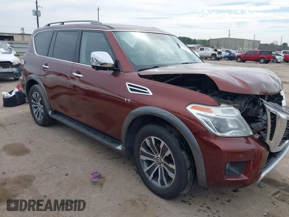 2018 Nissan Armada SL with VIN JN8AY2ND2J9051196, listed as a IAAI auction lot 41689147 with 184,547 mi miles and . Bid and sale history available at DreamBid. Image 1.