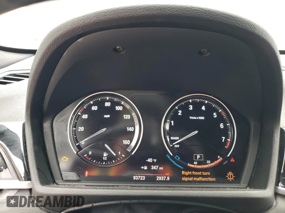 2018 BMW X1 sDrive28i with VIN WBXHU7C32J5L06825, listed as a Copart auction lot 49403143 with 93,723 mi miles. Bid and sale history available at carsss.com. Image 9.