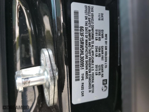 2017 Chevrolet SS with VIN 6G3F15RW5HL300951, listed as a Copart auction lot 71571224 with 65,619 mi miles and Salvage Title. Bid and sale history available at carsss.com. Image 13.