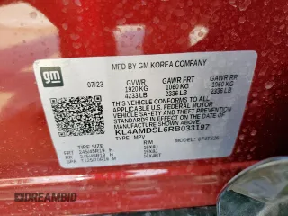 2024 Buick Encore GX Sport Touring with VIN KL4AMDSL6RB033197, listed as a Copart auction lot 60788095 with Not provided miles and Salvage title. Bid and sale history available at DreamBid. Image 14.