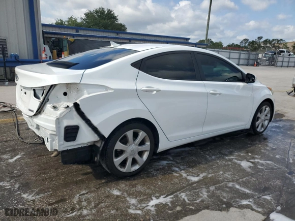 2013 Hyundai Elantra GLS with VIN 5NPDH4AEXDH410969, listed as a Copart auction lot 53023325 with 105,032 mi miles and Salvage Title. Bid and sale history available at carsss.com. Image 3.