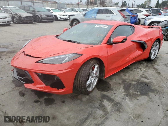 2023 Chevrolet Corvette 2LT with VIN 1G1YB2D44P5116636, listed as a Copart auction lot 86659504 with 2,027 mi miles and Salvage title. Bid and sale history available at DreamBid. Image 1.