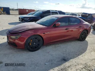 2016 Maserati Ghibli S with VIN ZAM57RSA7G1171520, listed as a Copart auction lot 46376155 with 0 mi miles and Salvage Title. Bid and sale history available at carsss.com. Image 1.