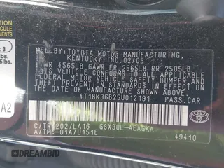 2005 Toyota Avalon XL with VIN 4T1BK36B25U012191, listed as a IAAI auction lot 38785162 with 230,071 mi miles and . Bid and sale history available at carsss.com. Image 9.