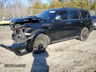 2019 Nissan Armada Platinum with VIN JN8AY2NE4K9757242, listed as a Copart auction lot 36792524 with 78,668 mi miles. Bid and sale history available at carsss.com. Image 1.