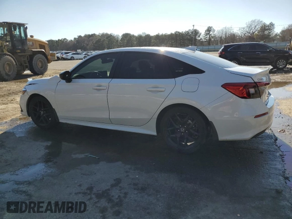 2023 Honda Civic Sedan Sport with VIN 2HGFE2F56PH544066, listed as a Copart auction lot 43642265 with 21,719 mi miles and Salvage Title. Bid and sale history available at carsss.com. Image 2.