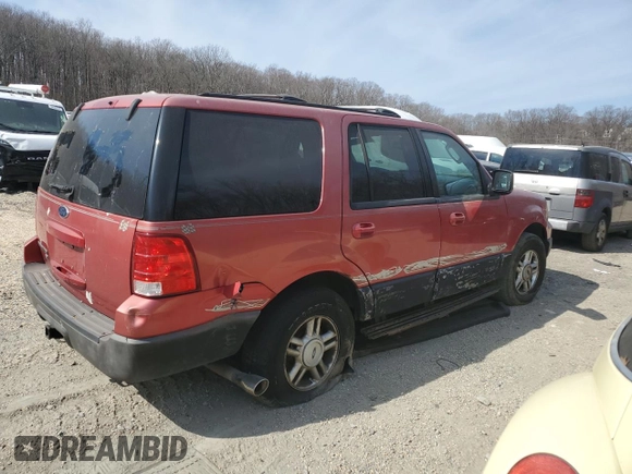 2003 Ford Expedition XLT Value with VIN 1FMPU16W93LC56852, listed as a Copart auction lot 48172025 with 0 mi miles and Salvage Title. Bid and sale history available at carsss.com. Image 3.