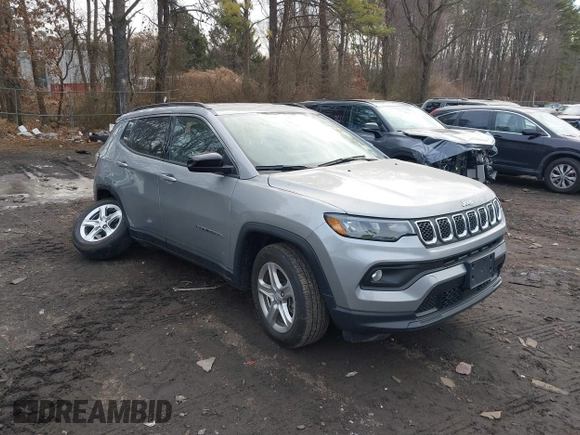 2023 Jeep Compass Latitude with VIN 3C4NJDBN9PT538860, listed as a IAAI auction lot 41437096 with 30,589 mi miles and . Bid and sale history available at DreamBid. Image 1.