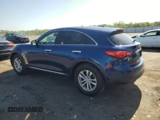 2017 Infiniti QX70 with VIN JN8CS1MU5HM143836, listed as a Copart auction lot 54615055 with 73,395 mi miles and Salvage title. Bid and sale history available at DreamBid. Image 2.