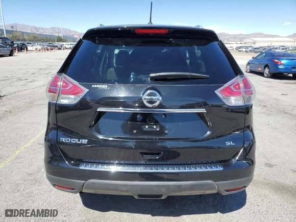 2016 Nissan Rogue SV with VIN 5N1AT2MT8GC886973, listed as a Copart auction lot 49266865 with 61,697 mi miles and Salvage Title. Bid and sale history available at carsss.com. Image 6.