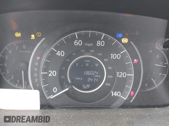 2014 Honda CR-V EX-L with VIN 5J6RM4H71EL092983, listed as a IAAI auction lot 42018356 with 136,024 mi miles. Bid and sale history available at carsss.com. Image 7.