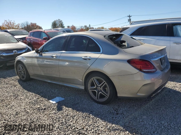 2020 Mercedes-Benz C 300 with VIN WDDWF8EB2LR551876, listed as a Copart auction lot 77541054 with 37,656 mi miles and Salvage Title. Bid and sale history available at DreamBid. Image 2.