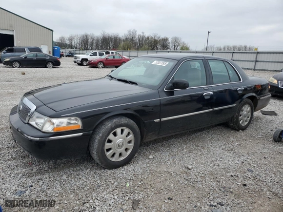 2005 Mercury Grand Marquis LS Premium with VIN 2MEFM75W25X627343, listed as a Copart auction lot 52307095 with 213,331 mi miles and Clean Title. Bid and sale history available at carsss.com. Image 1.