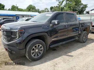2024 GMC Sierra 1500 AT4 with VIN 1GTUUEELXRZ352467, listed as a Copart auction lot 58382965 with 12,912 mi miles and Salvage title. Bid and sale history available at DreamBid. Image 1.