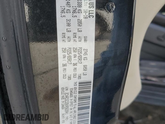2019 Dodge Grand Caravan SXT with VIN 2C4RDGCG5KR563941, listed as a Copart auction lot 47430555 with 125,663 mi miles and Salvage Title. Bid and sale history available at DreamBid. Image 13.