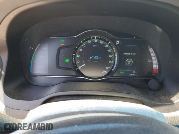 2019 Hyundai Ioniq Limited with VIN KMHC05LH3KU043105, listed as a Copart auction lot 57809855 with 72,647 mi miles and Salvage title. Bid and sale history available at DreamBid. Image 9.