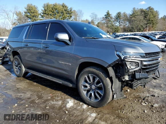 2022 Chevrolet Suburban LT with VIN 1GNSKCKDXNR264437, listed as a Copart auction lot 62835585 with 59,520 mi miles and Non repairable. Bid and sale history available at DreamBid. Image 4.