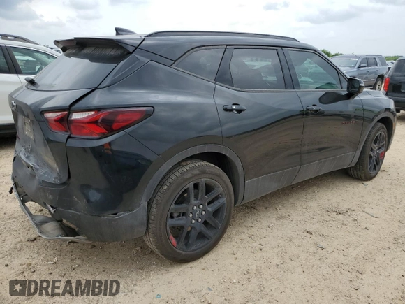 2021 Chevrolet Blazer LT with VIN 3GNKBCR43MS542080, listed as a Copart auction lot 54705855 with 79,337 mi miles and Salvage title. Bid and sale history available at DreamBid. Image 3.