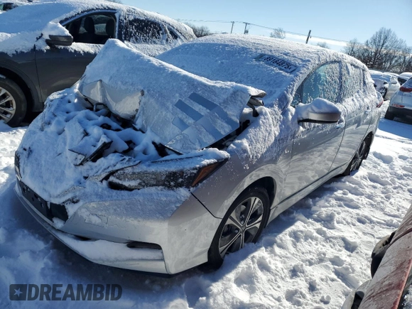 2020 Nissan LEAF SV Plus with VIN 1N4BZ1CP0LC309828, listed as a Copart auction lot 89184875 with Not Provided miles and Salvage Title. Bid and sale history available at DreamBid. Image 1.
