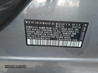 2019 Volkswagen Jetta S с VIN 3VWC57BU9KM053042, выставлен на аукционе IAAI как лот 42282260 с пробегом 41 208 миль миль и . История ставок и продаж доступна на DreamBid. Изображение 9.