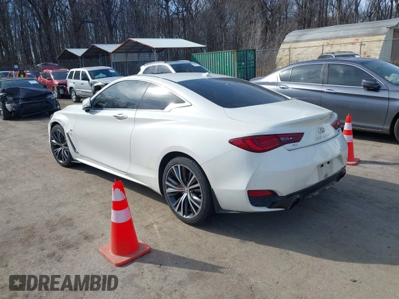 2017 Infiniti Q60 Sport with VIN JN1EV7EL8HM550153, listed as a IAAI auction lot 41701379 with 111,476 mi miles. Bid and sale history available at carsss.com. Image 3.