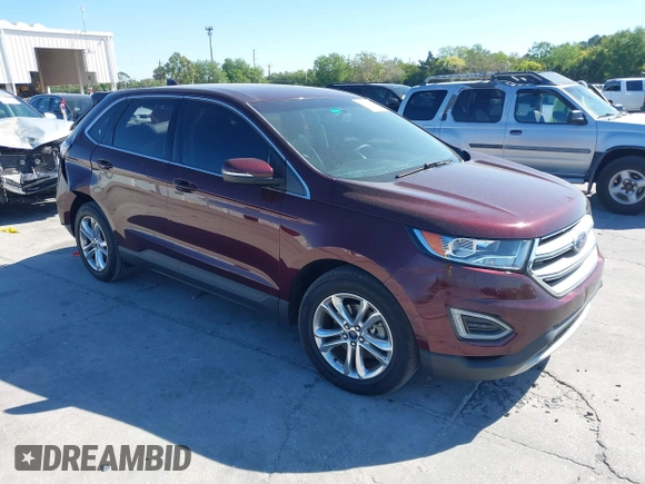 2017 Ford Edge SEL with VIN 2FMPK3J9XHBB87079, listed as a IAAI auction lot 41839642 with 106,391 mi miles. Bid and sale history available at carsss.com. Image 1.