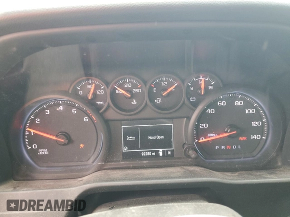 2020 Chevrolet Silverado 1500 Work Truck with VIN 1GCRWAEH3LZ222753, listed as a Copart auction lot 42963975 with 92,280 mi miles and Non Repairable. Bid and sale history available at DreamBid. Image 9.