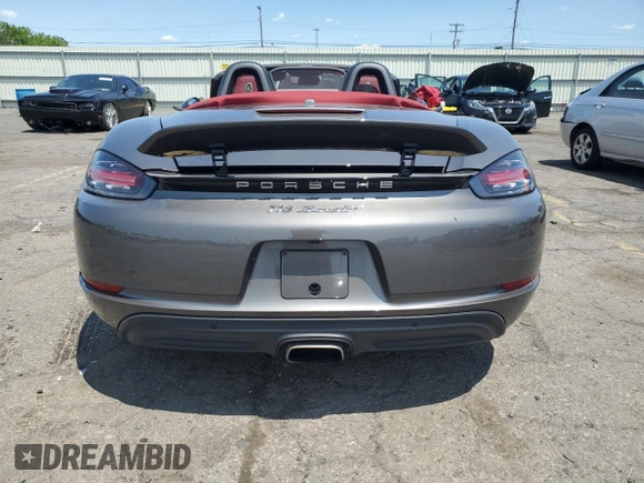 2023 Porsche Boxster with VIN WP0CA2A8XPS205012, listed as a Copart auction lot 59176455 with Not provided miles and Salvage title. Bid and sale history available at DreamBid. Image 6.