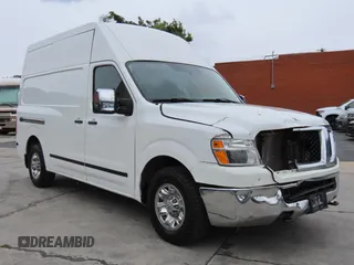 2021 Nissan NV SV with VIN 1N6AF0LY6MN800599, listed as a Copart auction lot 48544825 with 63,999 mi miles and Salvage Title. Bid and sale history available at carsss.com. Image 1.
