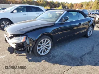2015 Audi A5 Premium with VIN WAUCFAFH0FN002208, listed as a Copart auction lot 76866684 with 126,576 mi miles and Salvage title. Bid and sale history available at DreamBid. Image 1.