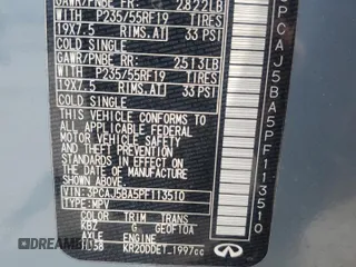 2023 Infiniti QX50 Luxe with VIN 3PCAJ5BA5PF113510, listed as a Copart auction lot 47180215 with 19,543 mi miles and Non repairable. Bid and sale history available at DreamBid. Image 14.