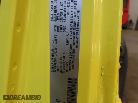 2023 Jeep Wrangler Willys with VIN 1C4HJXDN9PW640617, listed as a Copart auction lot 84894564 with 2,136 mi miles and Salvage Title. Bid and sale history available at DreamBid. Image 15.