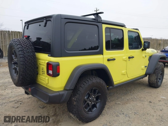 2024 Jeep Wrangler Sport S with VIN 1C4RJXN62RW121018, listed as a IAAI auction lot 41772775 with 1,146 mi miles and . Bid and sale history available at DreamBid. Image 4.