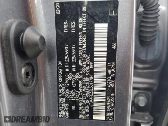 2020 Lexus NX 300 with VIN JTJAARBZ3L5017784, listed as a Copart auction lot 58329525 with 120,908 mi miles and Salvage title. Bid and sale history available at DreamBid. Image 13.