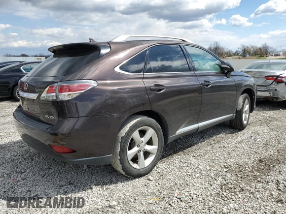 2013 Lexus RX 350 with VIN 2T2BK1BA8DC160309, listed as a Copart auction lot 50585295 with Not Provided miles and Salvage Title. Bid and sale history available at carsss.com. Image 3.