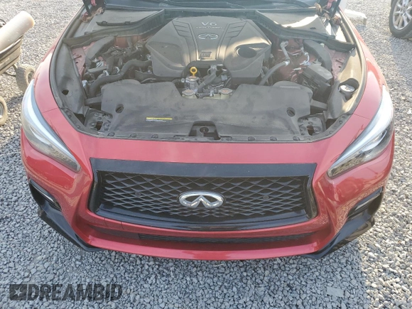 2021 Infiniti Q50 Red Sport 400 with VIN JN1FV7DP8MM850097, listed as a Copart auction lot 48663665 with 82,788 mi miles and Salvage Title. Bid and sale history available at DreamBid. Image 11.