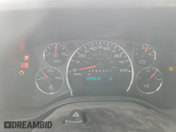 2010 Chevrolet Express Cargo Van with VIN 1GCUGADX8A1184609, listed as a Copart auction lot 44446155 with 89,759 mi miles and Salvage Title. Bid and sale history available at carsss.com. Image 9.