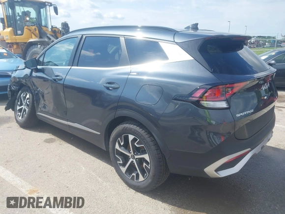 2023 Kia Sportage EX with VIN KNDPVCAG2P7046184, listed as a IAAI auction lot 42212231 with 25,212 mi miles and . Bid and sale history available at DreamBid. Image 3.