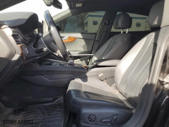 2019 Audi A5 Sportback Premium with VIN WAUANCF53KA063551, listed as a Copart auction lot 46647875 with 0 mi miles and Salvage Title. Bid and sale history available at carsss.com. Image 7.