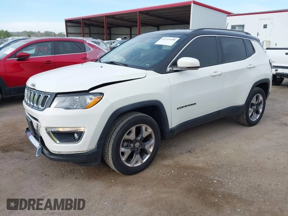 2019 Jeep Compass Limited z VIN 3C4NJDCB7KT678838, wystawiony jako IAAI lot #42193400 z przebiegiem 88 385 mil mil oraz . Historia ofert i sprzedaży dostępna na DreamBid. Obrazek 2.