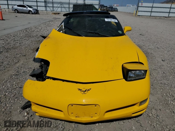 2002 Chevrolet Corvette with VIN 1G1YY22G725124475, listed as a Copart auction lot 70100134 with 0 mi miles and Salvage Title. Bid and sale history available at carsss.com. Image 5.